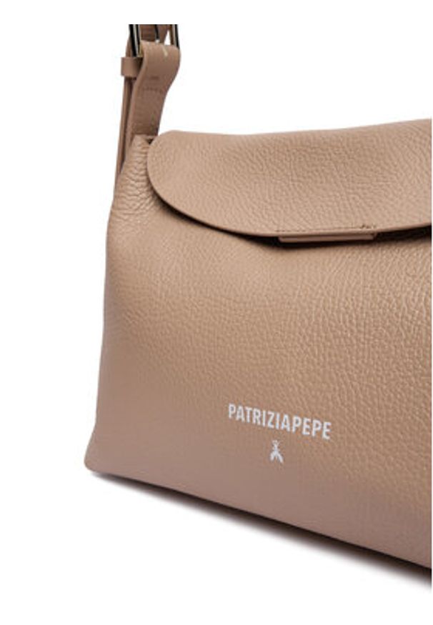 Patrizia Pepe Torebka 8B0256/L148-R874 Beżowy. Kolor: beżowy. Materiał: skórzane