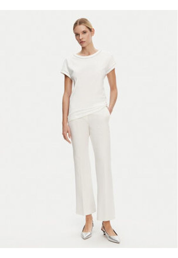 Luisa Spagnoli T-Shirt Brescello 542123 Biały Regular Fit. Kolor: biały. Materiał: bawełna