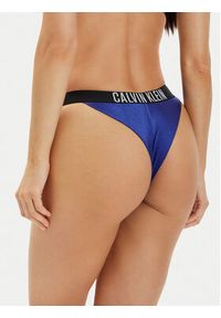 Calvin Klein Swimwear Dół od bikini KW0KW02392 Granatowy. Kolor: niebieski. Materiał: syntetyk