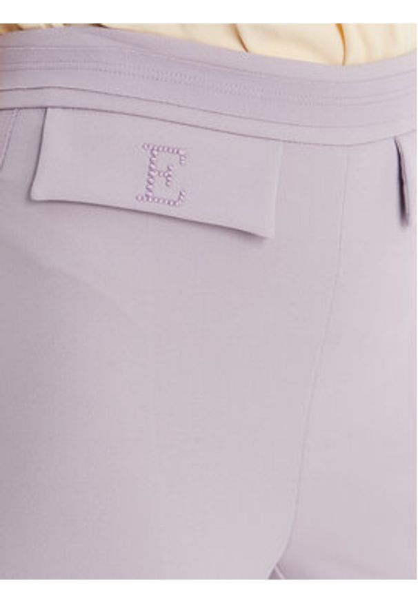 Elisabetta Franchi Spodnie materiałowe PA-170-61E2-V290 Fioletowy Regular Fit. Kolor: fioletowy. Materiał: syntetyk