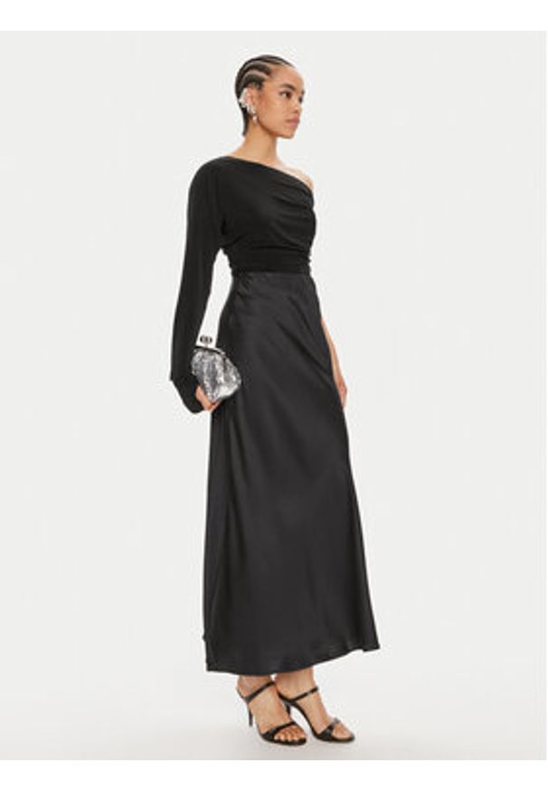 ViCOLO Spódnica maxi TB0342 Czarny Regular Fit. Kolor: czarny. Materiał: wiskoza