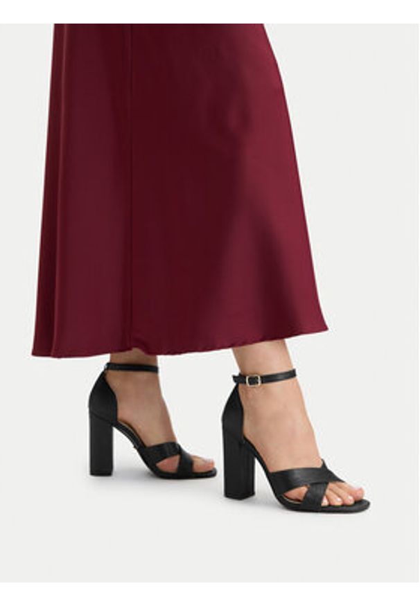 DeeZee Sandały CEO-998877 Czarny. Kolor: czarny. Materiał: materiał