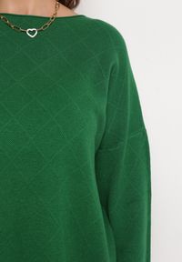 Born2be - Zielony Luźny Sweter z Miękkiej Dzianiny Felilai. Kolor: zielony. Materiał: dzianina. Sezon: jesień, zima #3