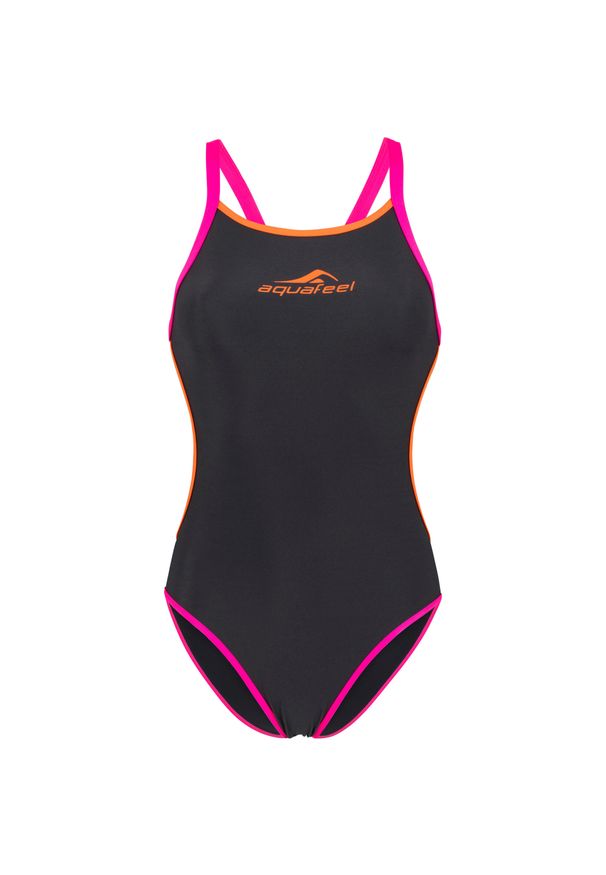 AQUAFEEL - Strój kąpielowy damski Aquafeel V-Back. Kolor: czarny