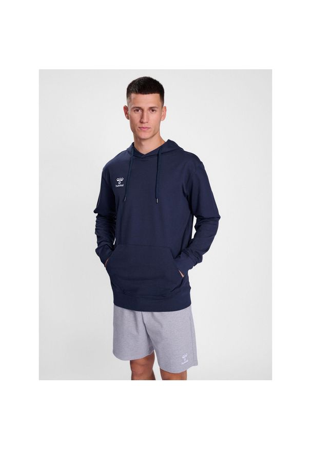 Bluza z kapturem Hummel Go 2.0. Typ kołnierza: kaptur. Kolor: niebieski. Sport: fitness
