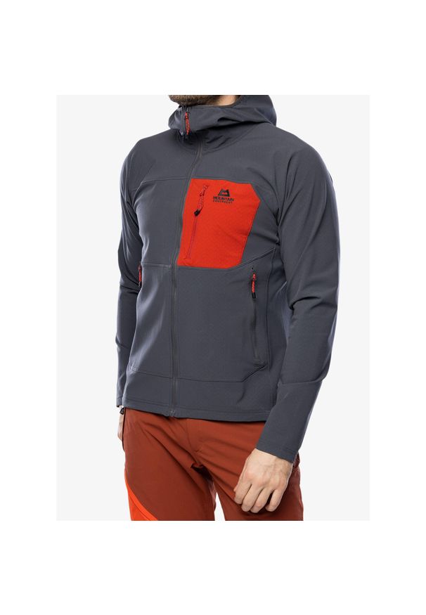 MOUNTAIN EQUIPMENT - Bluza rozpinana męska Mountain Equipment Arrow Hooded Jacket. Kolor: czerwony, wielokolorowy, szary