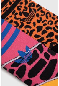 adidas Originals skarpetki x Rich Mnisi (2-pack) HC9541 kolor pomarańczowy. Kolor: pomarańczowy. Materiał: materiał #2