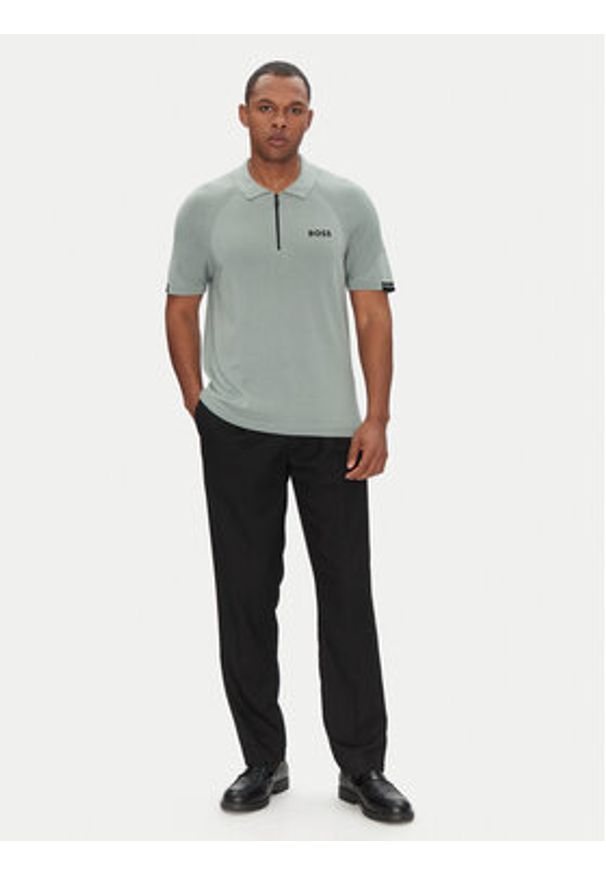 BOSS Polo K_Perform-Max_Pl 50537146 Zielony Slim Fit. Typ kołnierza: polo. Kolor: zielony. Materiał: bawełna
