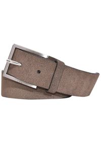 Hugo - HUGO Pasek Męski 50497455 Brązowy. Kolor: brązowy. Materiał: skóra, zamsz #1