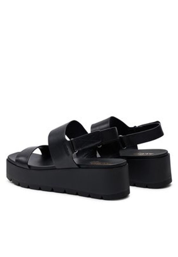 Aldo Sandały Thila 13713120 Czarny. Kolor: czarny. Materiał: skóra