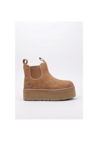 Ugg - Buty UGG Neumel Platform Brązowe. Okazja: na co dzień. Kolor: brązowy. Materiał: skóra. Sezon: zima. Obcas: na platformie. Styl: casual #1