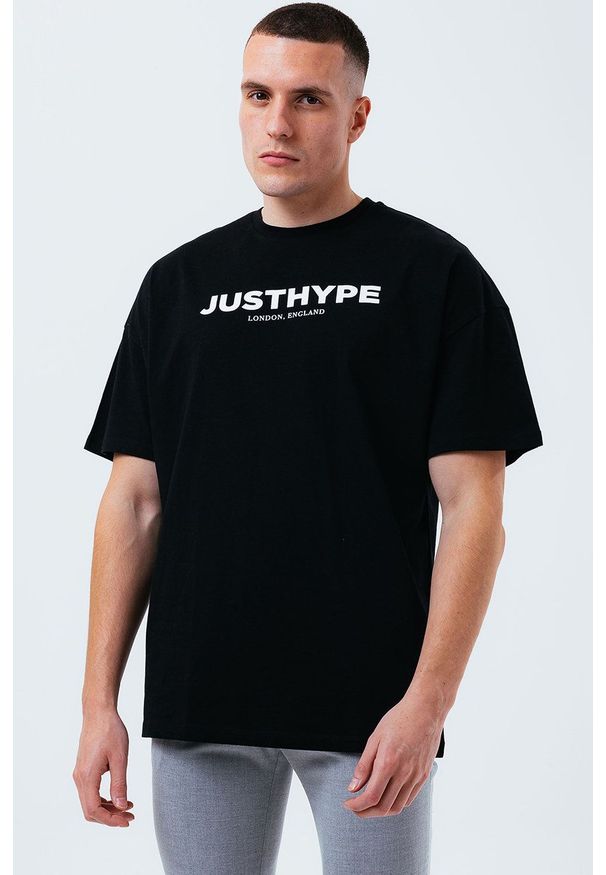 Hype T-shirt męski kolor czarny z nadrukiem. Kolor: czarny. Wzór: nadruk