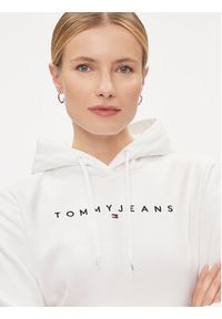 Tommy Jeans Bluza Linear DW0DW17324 Biały Regular Fit. Kolor: biały. Materiał: bawełna #5