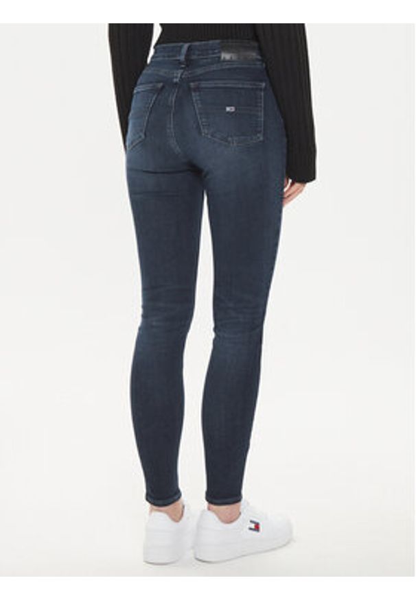 Tommy Jeans Jeansy Nora DW0DW19257 Granatowy Skinny Fit. Kolor: niebieski