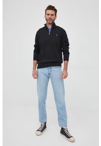 Polo Ralph Lauren bluza 710812963001 męska kolor czarny gładka. Typ kołnierza: polo. Kolor: czarny. Materiał: dzianina. Długość: krótkie. Wzór: gładki #2