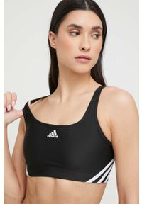 adidas Performance dwuczęściowy strój kąpielowy kolor czarny miękka miseczka. Kolor: czarny. Materiał: materiał, dzianina #5