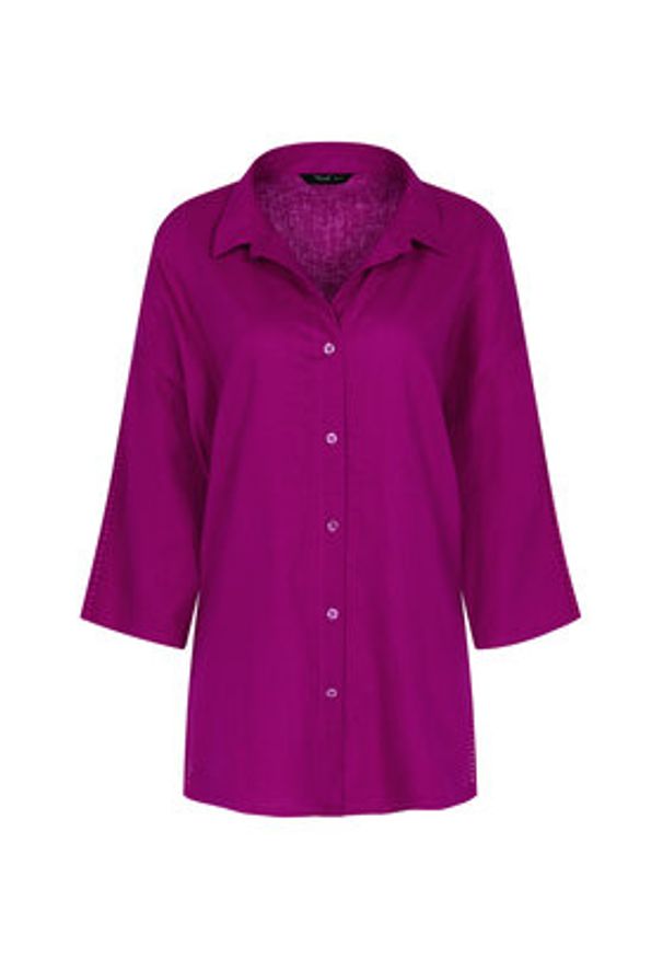 Triumph Koszulka piżamowa Summer Wear 10227228 Różowy Regular Fit. Kolor: różowy. Materiał: wiskoza, len