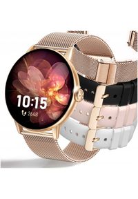JG Smart - SMARTWATCH DAMSKI ZŁOTY ZEGAREK PL MENU ROZMOWY DYKATFON ZDJĘCIA TŁUMACZ AI. Rodzaj zegarka: smartwatch. Kolor: złoty