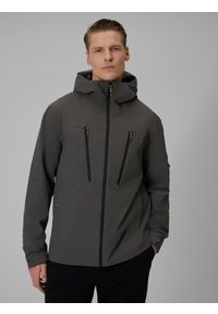 4f - 4F Kurtka przejściowa membrana 8000 męska - szara XXL. Okazja: na co dzień. Kolor: szary. Materiał: materiał. Styl: casual #1