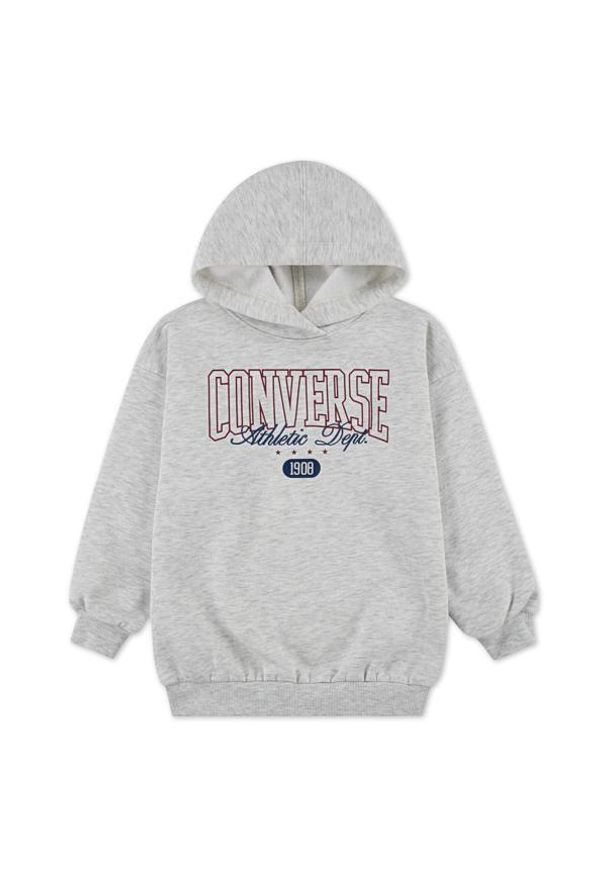 Dziewczęca bluza z kapturem Converse Boyfriend. Typ kołnierza: kaptur. Kolor: szary. Sport: skateboard