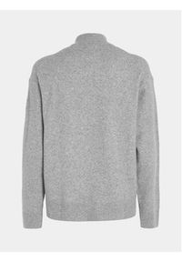 Calvin Klein Sweter K10K111960 Szary Regular Fit. Kolor: szary. Materiał: syntetyk