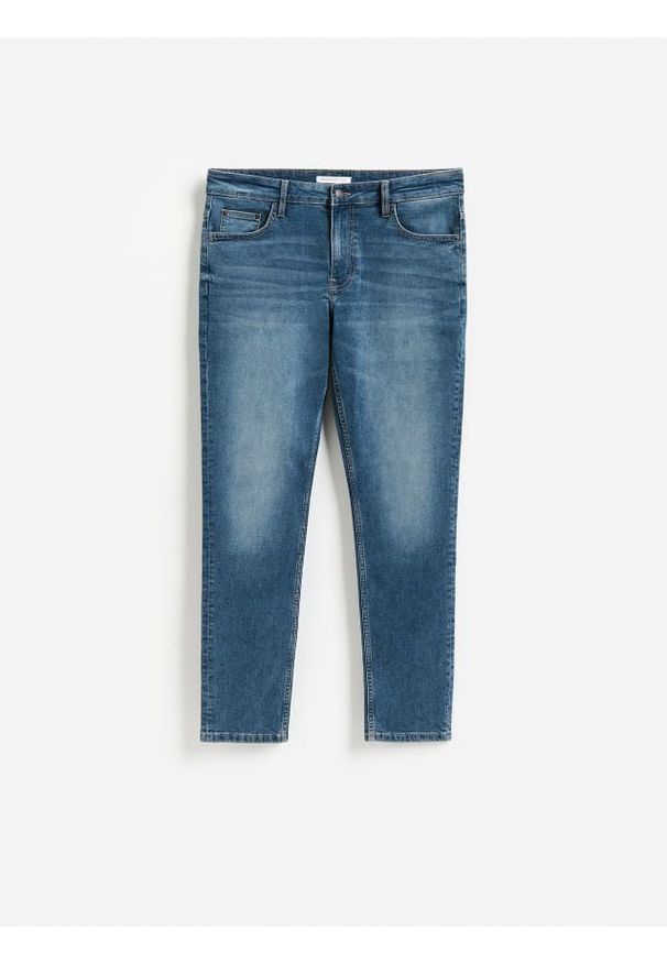 Reserved - Jeansy slim fit z efektem sprania - indigo jeans