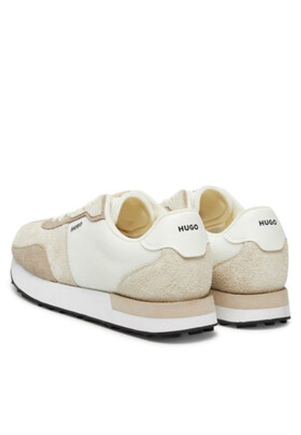 Hugo - HUGO Sneakersy Kiria Runn hsdme 50541592 Écru. Materiał: skóra, zamsz