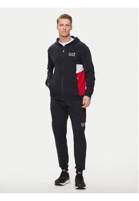 EA7 Emporio Armani Spodnie dresowe 3DPP66 PJLIZ 1578 Granatowy Regular Fit. Kolor: niebieski. Materiał: bawełna, syntetyk