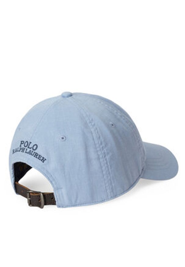 Polo Ralph Lauren Czapka z daszkiem 710B14599001 Błękitny. Kolor: niebieski. Materiał: len