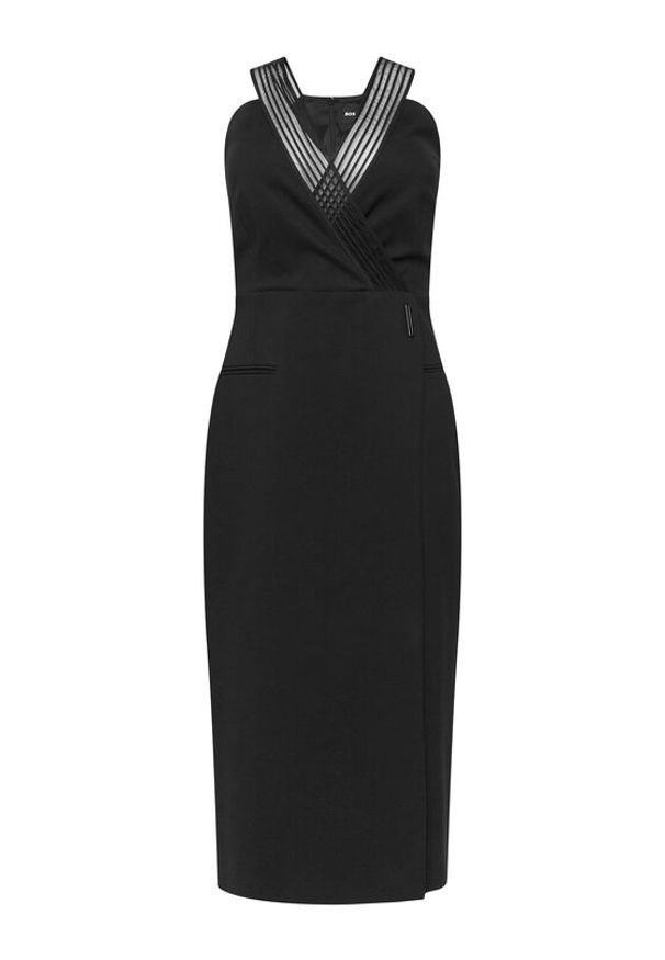 BOSS Sukienka koktajlowa Daliyah 50548103 Czarny Slim Fit. Kolor: czarny. Materiał: syntetyk. Styl: wizytowy