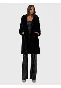 Futro Vero Moda. Kolor: czarny. Materiał: futro #1