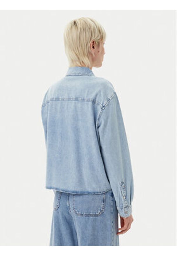 Karl Lagerfeld Jeans Koszula jeansowa A2W11021 Niebieski Regular Fit. Kolor: niebieski. Materiał: bawełna