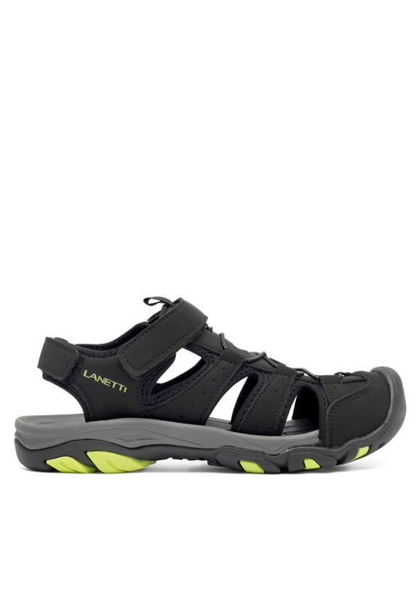 Lanetti Sandały 21MC0604 Czarny. Kolor: czarny. Materiał: syntetyk