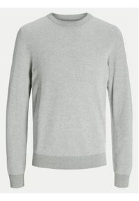 Jack & Jones - Jack&Jones Sweter Globe 12258139 Szary Regular Fit. Kolor: szary. Materiał: bawełna #5