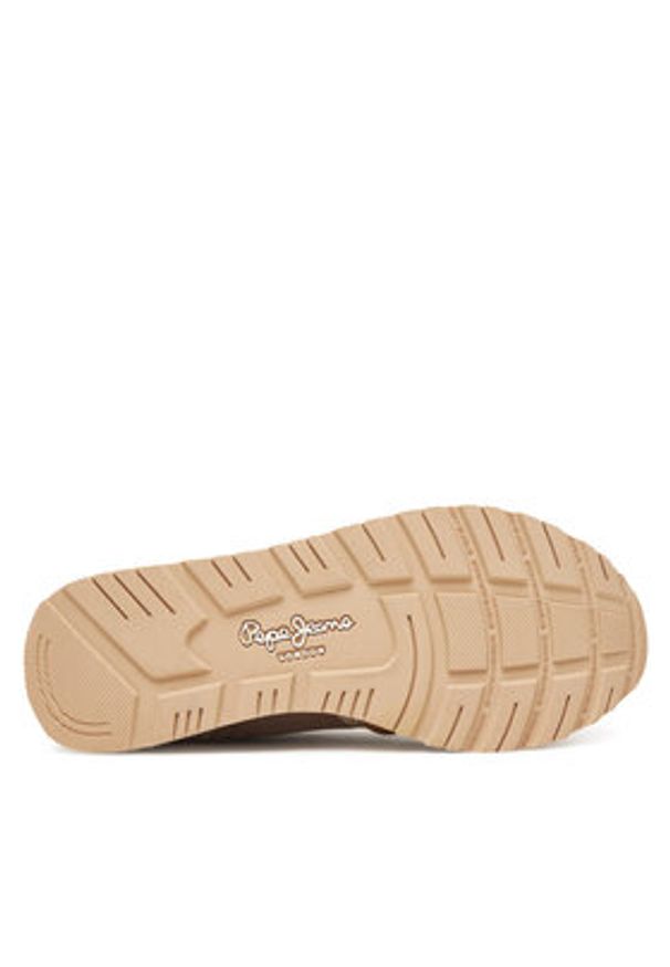 Pepe Jeans Sneakersy Brit Glitter W PLS400005 Brązowy. Kolor: brązowy. Materiał: materiał