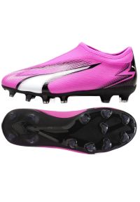 Buty Puma Ultra Match Ll FG/AG Jr 107770 01 różowe. Kolor: różowy. Materiał: syntetyk, materiał. Szerokość cholewki: normalna. Sport: piłka nożna