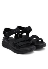 skechers - Skechers Sandały D'Lux Walker-Going-Out Vibes 119828/BBK Czarny. Kolor: czarny. Materiał: materiał #4