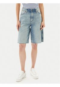 Wrangler Szorty jeansowe Jort 112362710 Niebieski Relaxed Fit. Kolor: niebieski. Materiał: bawełna