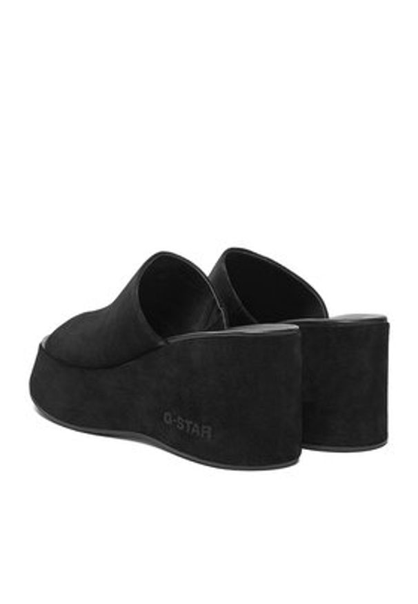 G-Star RAW - G-Star Raw Klapki FARI-118925 Czarny. Kolor: czarny. Materiał: skóra, zamsz