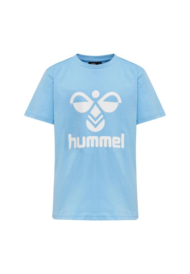Koszulka dla dzieci Hummel Tres. Kolor: niebieski. Materiał: bawełna. Sport: joga i pilates