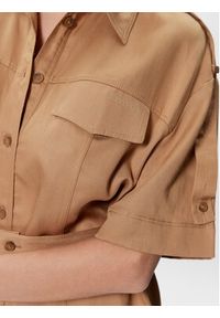 Calvin Klein Sukienka koszulowa Drapy K20K205246 Beżowy Relaxed Fit. Kolor: beżowy. Materiał: lyocell. Typ sukienki: koszulowe #4