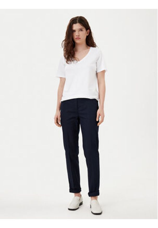 Marc O'Polo T-Shirt B01207251331 Biały Regular Fit. Typ kołnierza: polo. Kolor: biały. Materiał: bawełna
