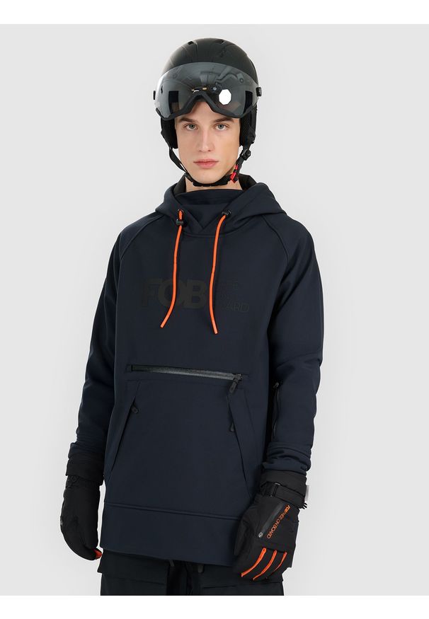 4f - 4F Kurtka snowboardowa softshell wiatroodporna membrana 5000 męska - czarna XXL. Kolor: czarny. Materiał: softshell. Sezon: zima