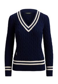 Lauren Ralph Lauren - LAUREN RALPH LAUREN Sweter 200B22020002 Granatowy Relaxed Fit. Kolor: niebieski. Materiał: bawełna #2