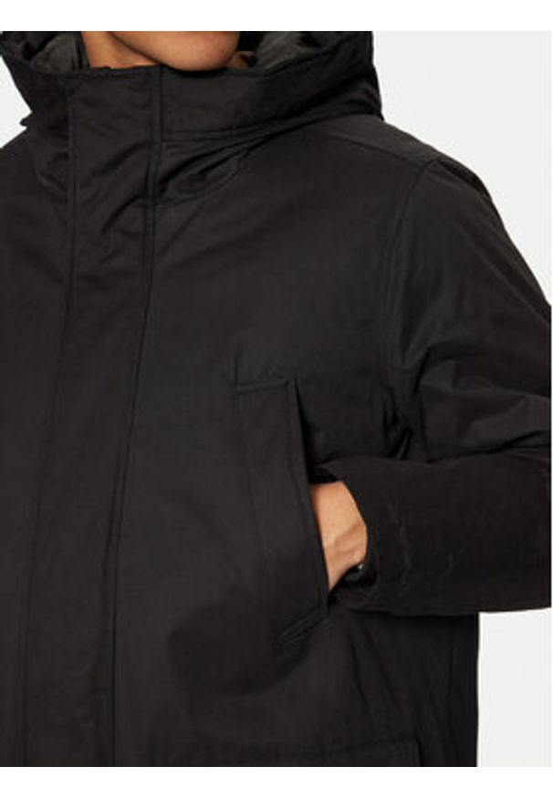 United Colors of Benetton - United Colors Of Benetton Parka 26UWUN061 Czarny Regular Fit. Kolor: czarny. Materiał: bawełna