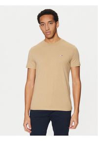 Tommy Jeans T-Shirt Jaspe DM0DM20363 Beżowy Slim Fit. Kolor: beżowy. Materiał: bawełna #1