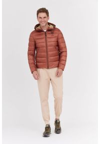 Blauer USA - BLAUER Brązowa męska puchowa kurtka Sergio z kapturem, Rozmiar M. Typ kołnierza: kaptur. Kolor: brązowy. Materiał: puch #4
