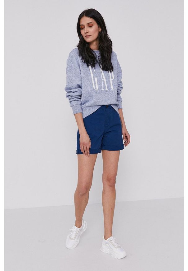Pepe Jeans - Szorty Junie. Okazja: na co dzień. Kolor: niebieski. Materiał: tkanina. Wzór: gładki. Styl: casual