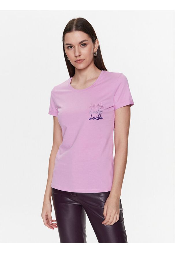 Liu Jo T-Shirt WA3139 J6308 Różowy Regular Fit. Kolor: różowy. Materiał: bawełna