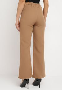 Born2be - Brązowe Szerokie Spodnie z Wysokim Stanem Visalla. Stan: podwyższony. Kolor: brązowy #2
